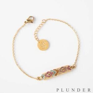 New Plunder “Bella” Crystal Bar Bracelet (6.75"-7.5")